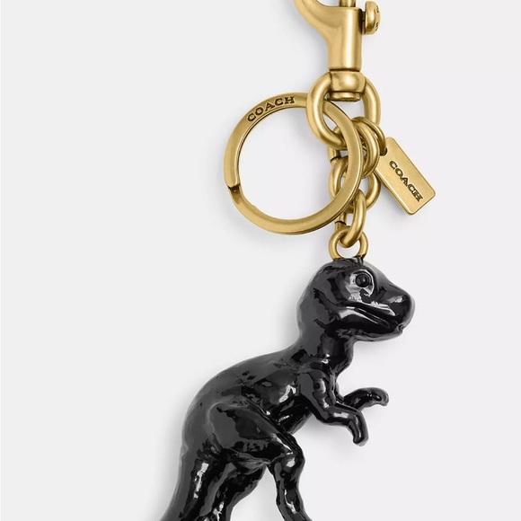 COACH RUNWAY REXY Bag in Tan Signature Canvas With Black Rexy Keychain Charm - Picture 8 of 10